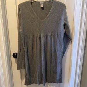 Gray sweater dress